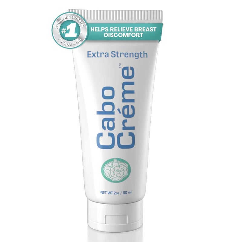 Cabocreme كابو كريمة كريم الثدي بقوة إضافية - 2X قوة لتخفيف الاحتقان ودعم الفطام - جفاف حليب الثدي - من إنشاء طبيب نسائي وموافق عليه من قبل الأمهات المرضعات - 2 أونصة - Image 1